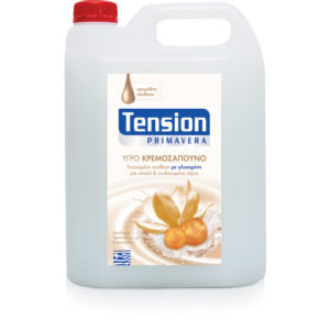 TENSION PRIMAVERA υγρό κρεμοσάπουνο με γλυκερίνη εκχύλισμα λουλουδιών και κεχριμπάρι